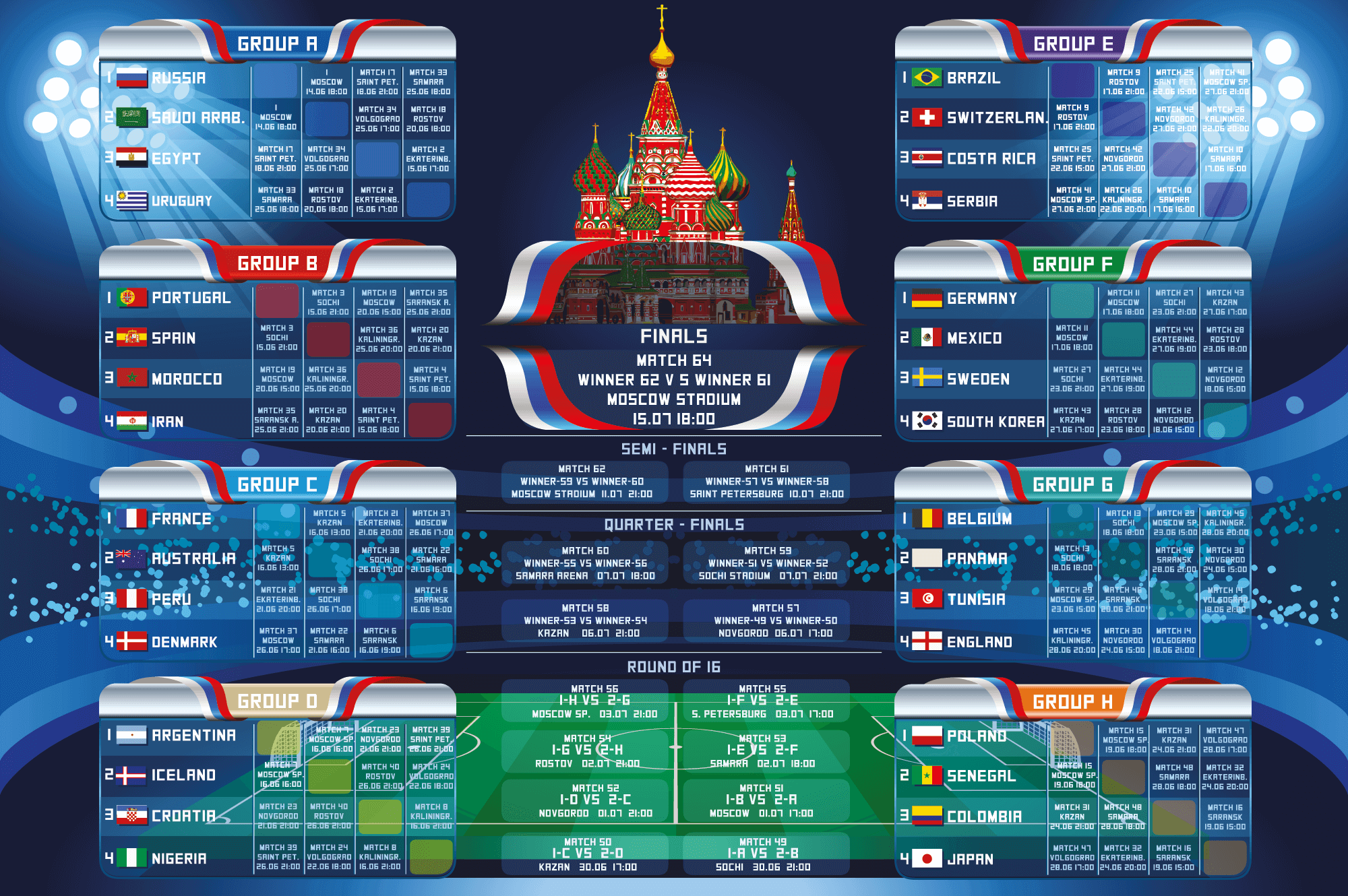 Mondiali 2018 Calendario