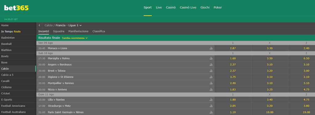 BET 365.IT French Ligue 1