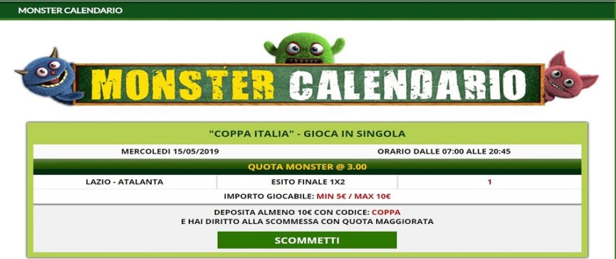 Monster Calendario Sportyes