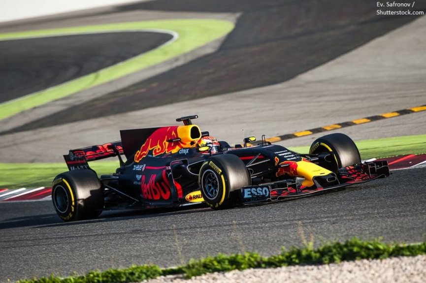 Barcelona Spain February 27 March 2 2017 Max Verstappen young driver Red Bull Racing F1 Team on track at Formula One testing at Catalunya circuit in Barcelona Spain