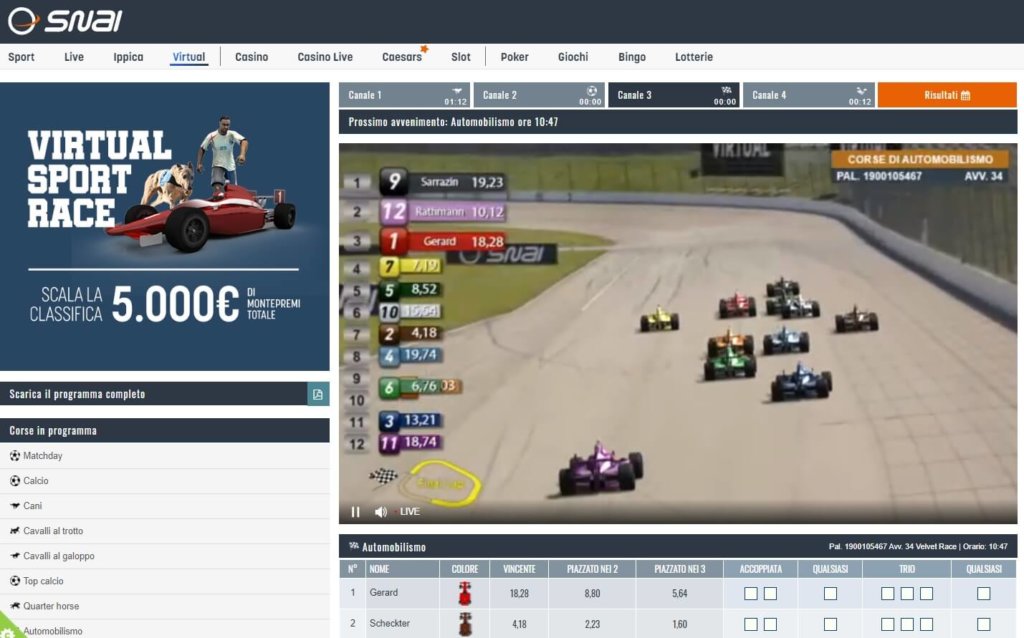 SNAI Virtual Sports F1