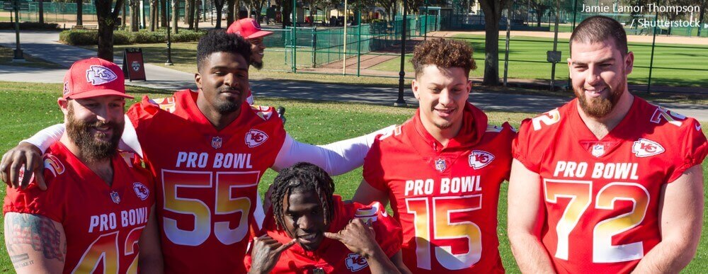 Kansas City Chiefs players NFL PRO BOWL Practice 2019 at the ESPN WILD WORLD OF SPORTS COMPLEX in Orlando Florida USA BANNER