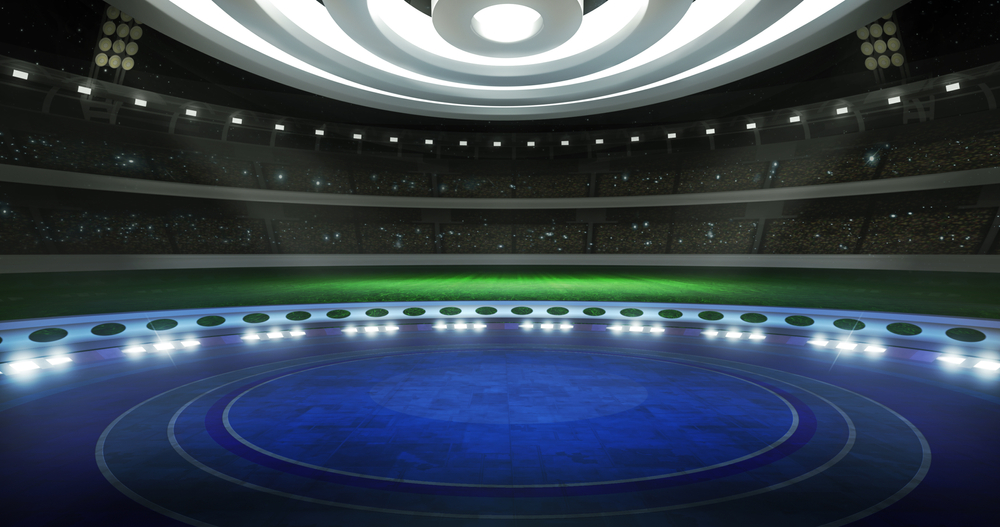 Football,Event,,Virtual,Show,Background.,3d,Concept,Stage,Backdrop,,Ideal