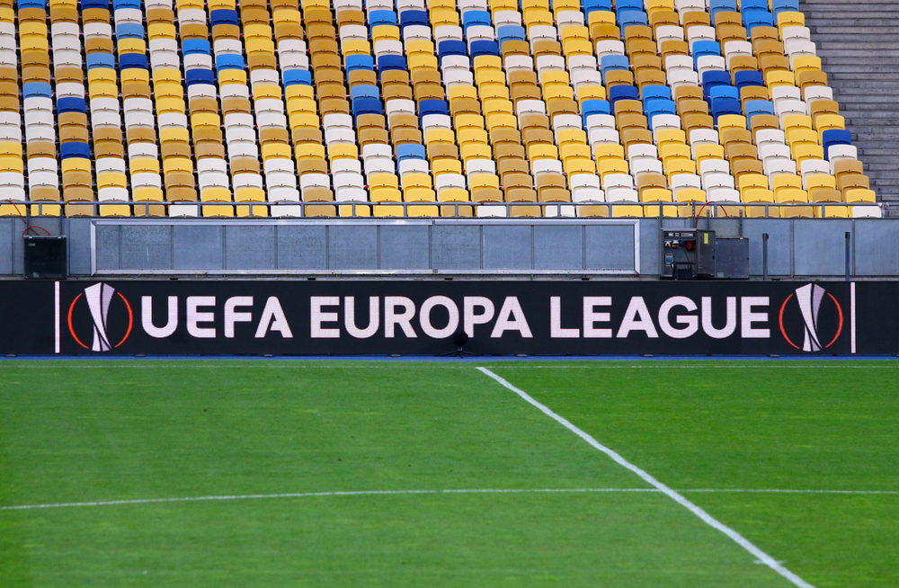 Kyiv,,Ukraine, ,August,5,,2020:,Uefa,Europa,League,Banner