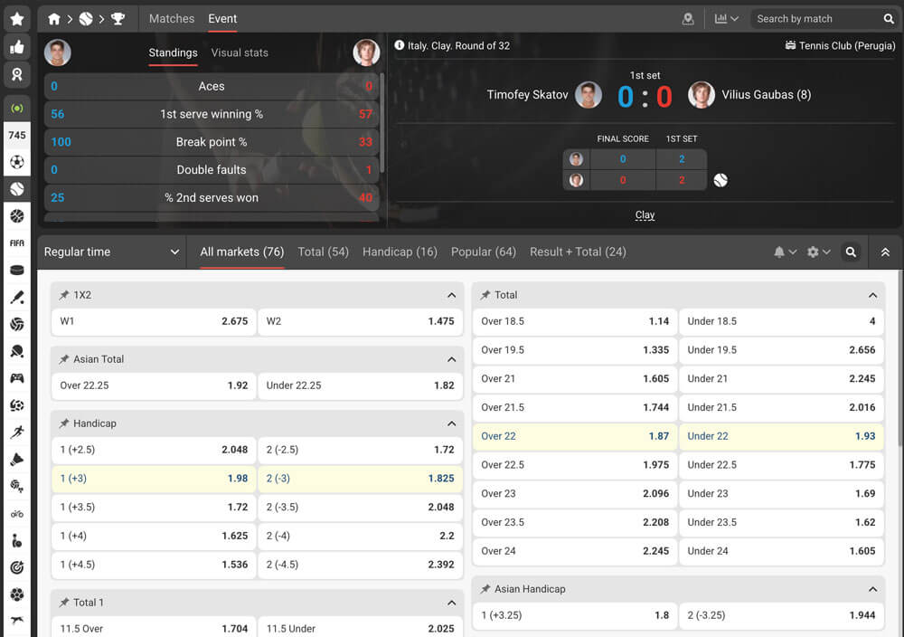 Live betting Megapari